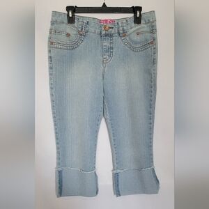 Glo Light Blue Capris Jeans Juniors Size 11